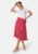 BUBBLEROOM Flounce Midi Wrap Skirt Red/Patterned XS – 7333340304631