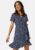 BUBBLEROOM Flounce Short Wrap Dress Dark blue/Patterned XS – 7333340296622