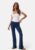 BUBBLEROOM Fold Over Flared Trousers Navy M – 7333340325087