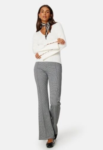 BUBBLEROOM Francine Trousers Black / White / Checked M – 7333340250822