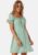 BUBBLEROOM Front Tie Short Dress Green/Patterned M – 7333340295861