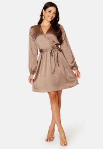 BUBBLEROOM Gisele Satin Dress Nougat 36 – 7333340152522