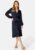 BUBBLEROOM Gisele Satin Midi Dress Dark blue 36 – 7333340153628