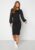 BUBBLEROOM Gry Balloon Sleeve Dress Black 4XL – 7333340313183