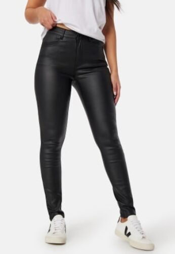 BUBBLEROOM High Waist Slim Coated Jeans  Black 38 – 7313775112377