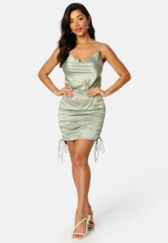 BUBBLEROOM Kimberly Strap Dress Dusty green 42S – 7333340119235