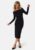 BUBBLEROOM Knitted Off Shoulder Dress Black XS – 7333340291092