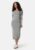 BUBBLEROOM Knitted Off Shoulder Dress Grey melange S – 7333340291054