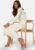 BUBBLEROOM Knitted Rouched Midi Dress Cream XL – 7333340278185