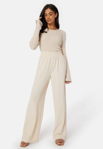 BUBBLEROOM Matilde Regular Trousers Light beige XL – 7333340273098