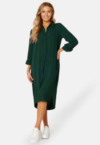 BUBBLEROOM Matilde Shirt Dress Dark green XS – 7333340143810