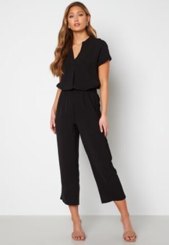 BUBBLEROOM Matilde Smock Waist Ankle Trousers Black XS – 7333340273234