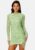 BUBBLEROOM Melandra mesh dress Green / Floral XL – 7333340206690