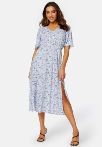 BUBBLEROOM Melanie butterfly sleeve dress Blue / Patterned XS – 7333340235638