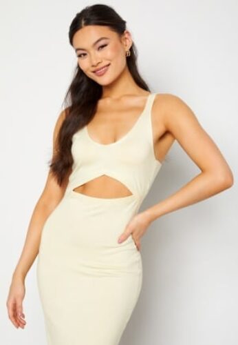 BUBBLEROOM Milena fine knitted dress Cream XL – 7333340111086