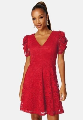 BUBBLEROOM Mirjam Lace Dress Red 36 – 7333340174289