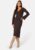 BUBBLEROOM Naja v-neck dress Dark brown XL – 7333340197479