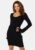 BUBBLEROOM Najva short knitted dress Black M – 7333340201756