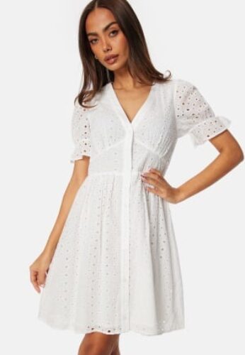 BUBBLEROOM Nettie Broderi Anglaise Dress White 46 – 7333340293164