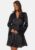 BUBBLEROOM Nichelle Knot front Dress Black S – 7333340179321
