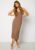 BUBBLEROOM Noor halterneck dress Nougat S – 7333340118955
