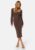 BUBBLEROOM Noura Knitted Dress Dark brown L – 7333340245972