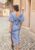 Bubbleroom Occasion Balloon Sleeve Bow Midi Dress Dusty blue 48 – 7333340291900