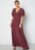 Bubbleroom Occasion Butterfly Sleeve Chiffon Gown Old rose 44 – 7333340053478