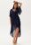 Bubbleroom Occasion Butterfly Sleeve High-Low Dress Dark blue 44 – 7333340314159