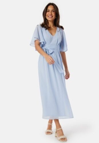 Bubbleroom Occasion Butterfly Sleeve Midi Dress Dusty blue 44 – 7333340308974