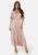 Bubbleroom Occasion Butterfly Sleeve Satin Midi Dress Light nougat 36 – 7333340284834