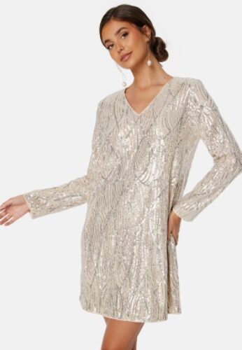 Bubbleroom Occasion Cecilia Sparkling Dress Champagne 2XL – 7333340258637