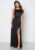 Bubbleroom Occasion Drapy-Back Slit Satin Gown Black 42 – 7333340309216