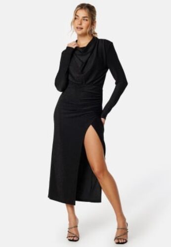Bubbleroom Occasion Elionora Sparkling Midi Dress Black XL – 7333340267172