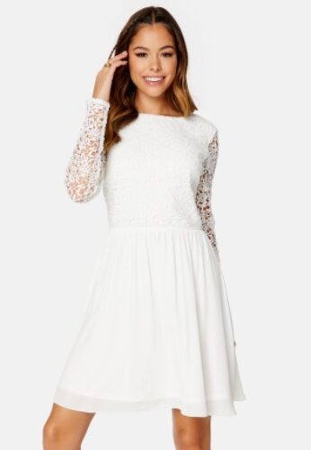 Bubbleroom Occasion Emeraldine Deep Back Dress White 44 – 7333340059579