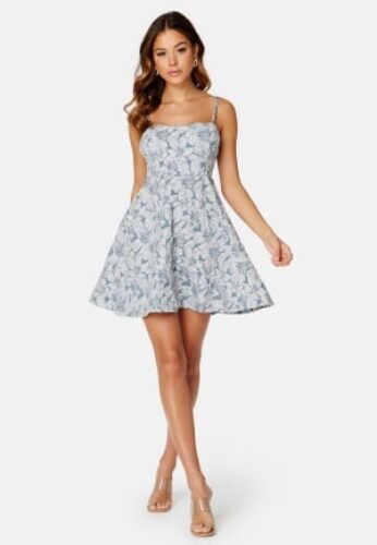 Bubbleroom Occasion Englia Mini Dress Dusty blue 2XL – 7333340128176