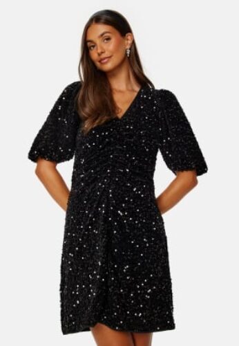 Bubbleroom Occasion Evy Sparkling Dress Black L – 7333340259191