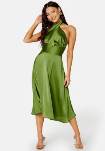 Bubbleroom Occasion Finelle Halterneck Dress Green 2XL – 7333340131527