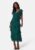 Bubbleroom Occasion Frill Chiffon Midi Dress Dark green S – 7333340309568
