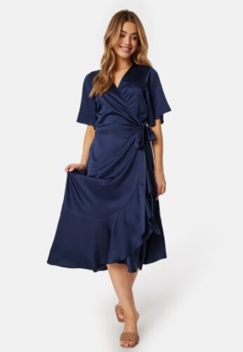 Bubbleroom Occasion Frill Dress Dark blue M – 7333340288443