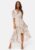Bubbleroom Occasion High-Low Short Sleeve Dress Dusty pink/Floral 34 – 7333340302958
