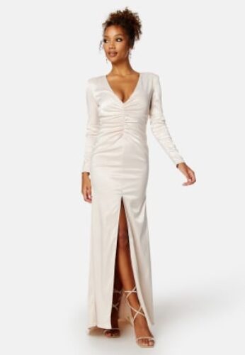 Bubbleroom Occasion Hyntecia Satin Gown Champagne 42 – 7333340210390