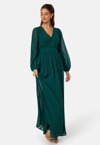 Bubbleroom Occasion Isobel Long sleeve Gown Dark green 36 – 7333340274255