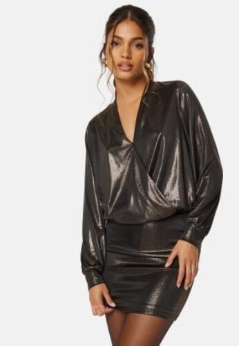 Bubbleroom Occasion Izabelle Sparkling Dress Gold / Black XL – 7333340256459