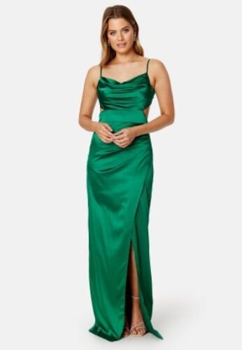Bubbleroom Occasion Jianice Satin Gown Green 46 – 7333340173893