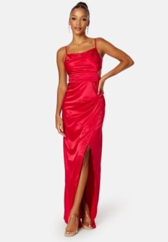 Bubbleroom Occasion Jianice Satin Gown Red 44 – 7333340173954
