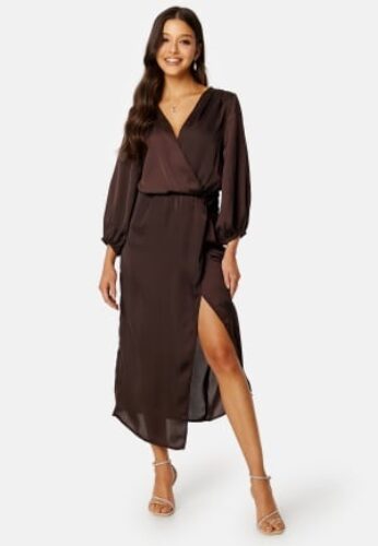 Bubbleroom Occasion Jolene Knot Dress Dark brown 34 – 7333340166345