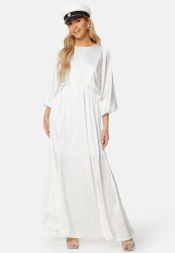 Bubbleroom Occasion Khrista Satin Maxi Dress Offwhite M – 7333340213070