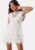 Bubbleroom Occasion Lace Frill Short Dress White L – 7333340328248
