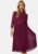 Bubbleroom Occasion Lace Midi Dress Bordeaux 34 – 7333340250181